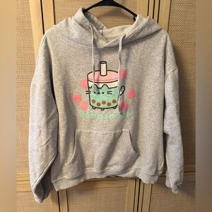 "Bobasheen" Pusheen Gray Graphic Hoodie